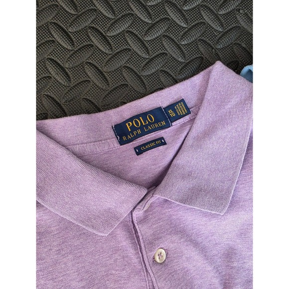 Polo Ralph Lauren Mens XL Short Sleeve Shirts Purple Light Blue - Lot of 3 - Picture 5 of 7